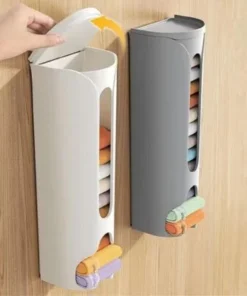 2 PCs Wall Mounted Underwear Storage Box, Wall Mounted Socks Panties Storage Box, Underwear Storage Organizer Dispenser, Punch Free Multi functional Storage Box