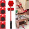 Furniture Lifters of 5 Roller Set – Heavy Duty Moving Tool Kit