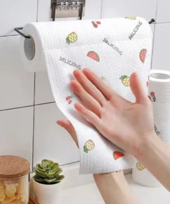 Reusable Kitchen Towels 50pc Per Roll – Washable Eco Cleaning Cloths